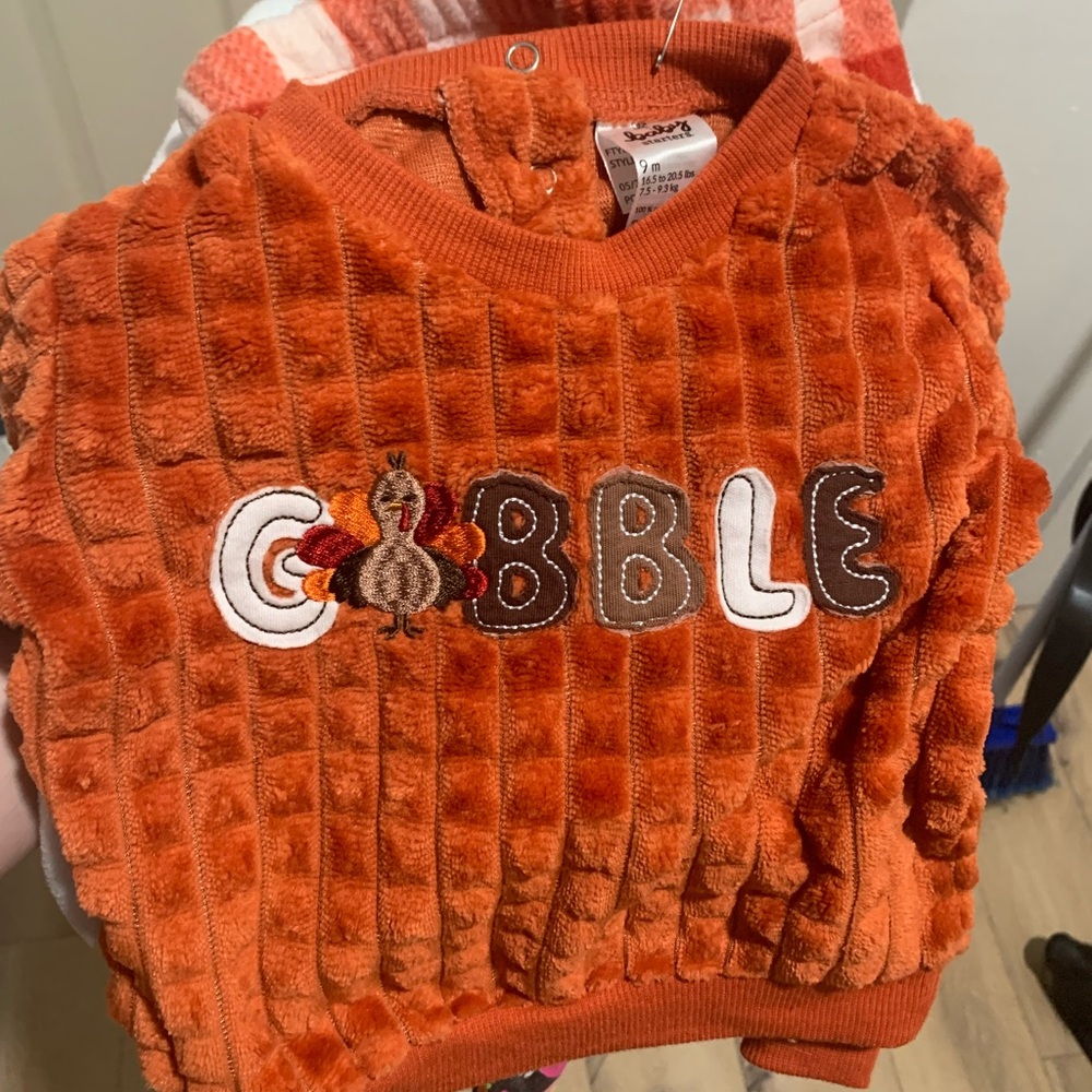 Baby Starters Orange Turkey outfit